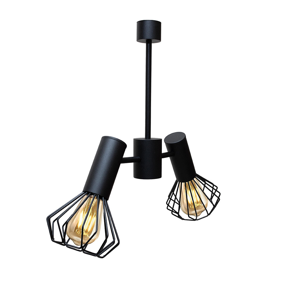 Люстра MSK Electric Diadem на два плафона Е27 NL 22152-2 BK Черный (619803)