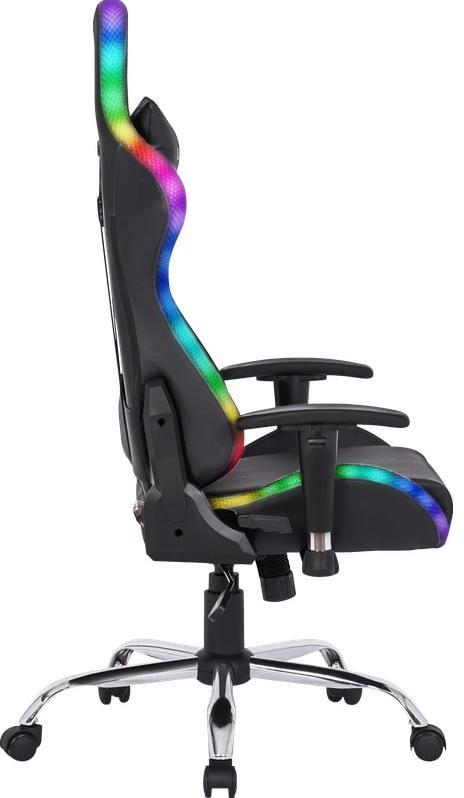 Геймерское кресло Defender Ultimate полиуритановое с RGB подсветкой Черный