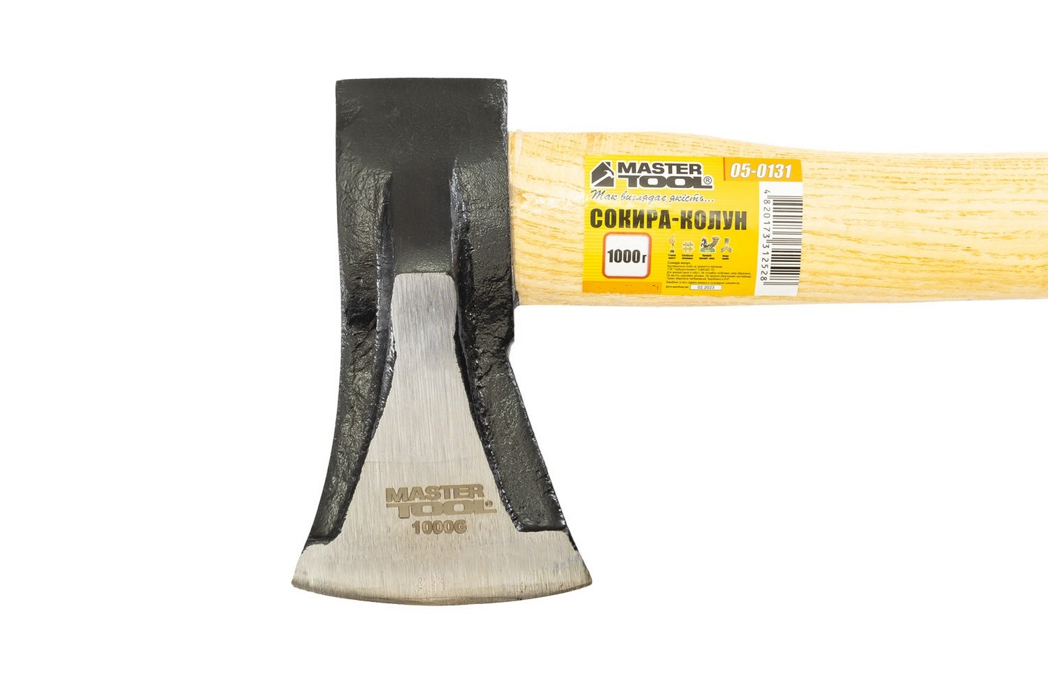 Топор-колун MASTERTOOL 1000 г HRC 50 430 мм Yellow and Black (05-0131)