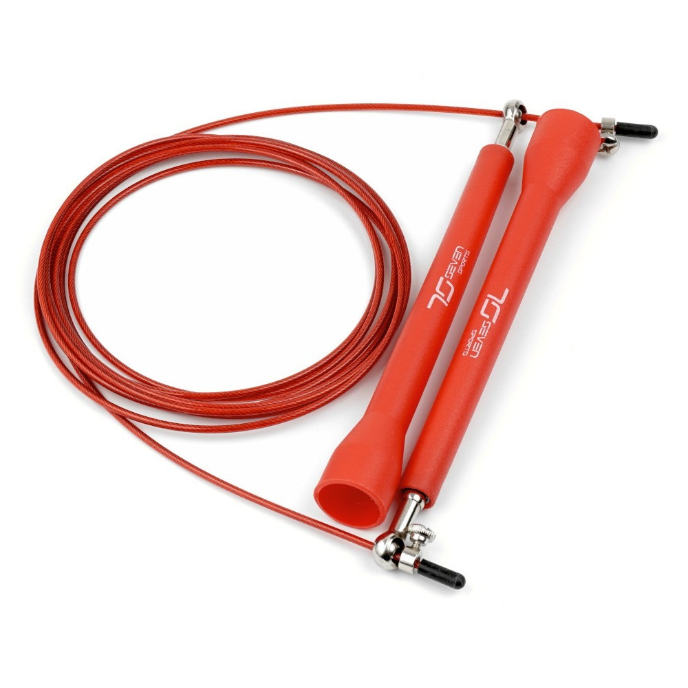 Скакалка швидкісна 7SPORTS Elite Rope 3м. металева на підшипниках SK-5 червона