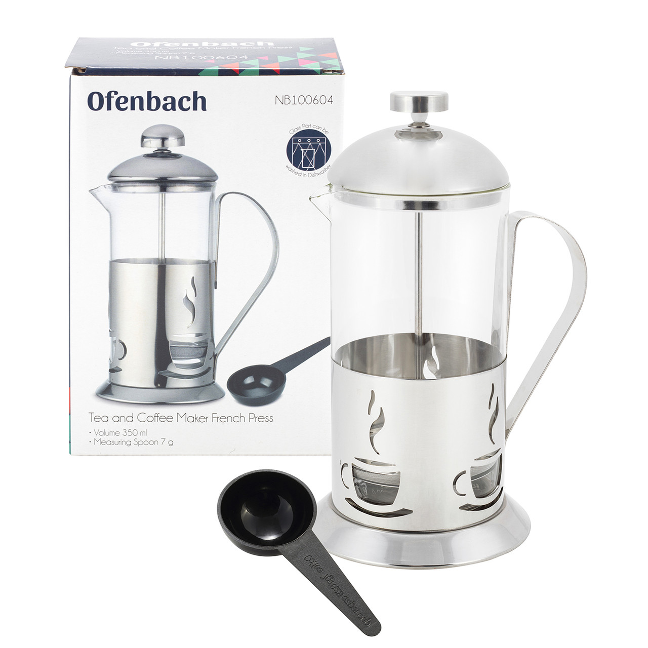Заварник френчпресс с ложкой 350ml для чая и кофе KL226215 Kamille