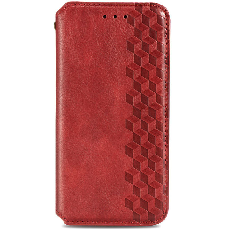 Кожаный чехол книжка GETMAN Cubic (PU) для Xiaomi Redmi Note 9 Pro 5G (Красный) 1093486