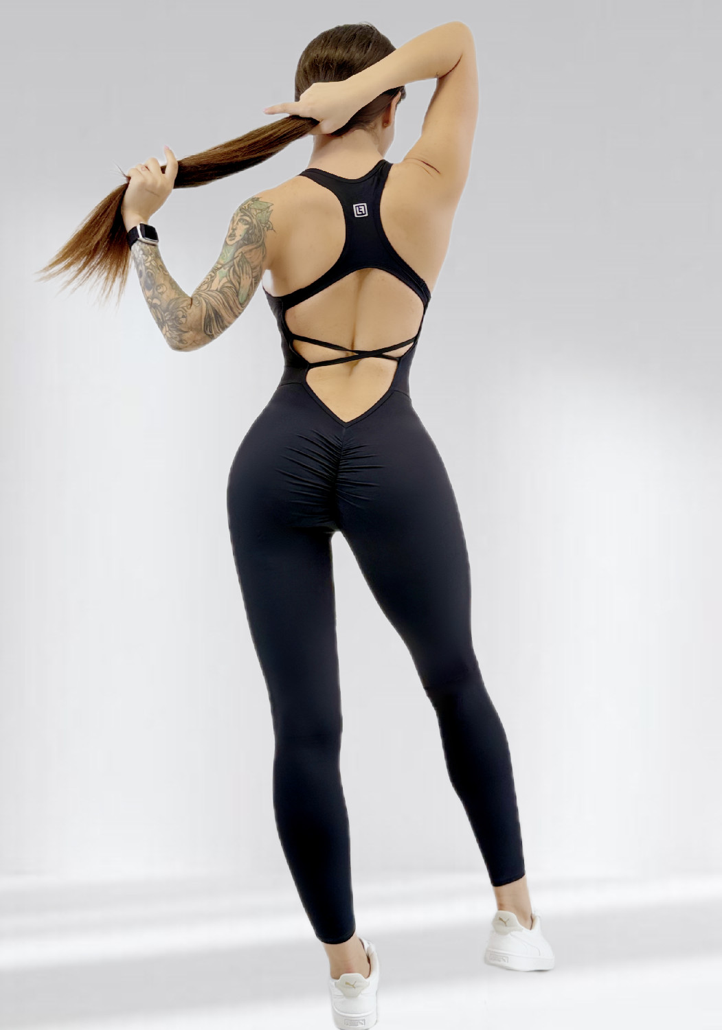 Спортивный комбинезон женский LILAFIT Черный M (LFJ000042)