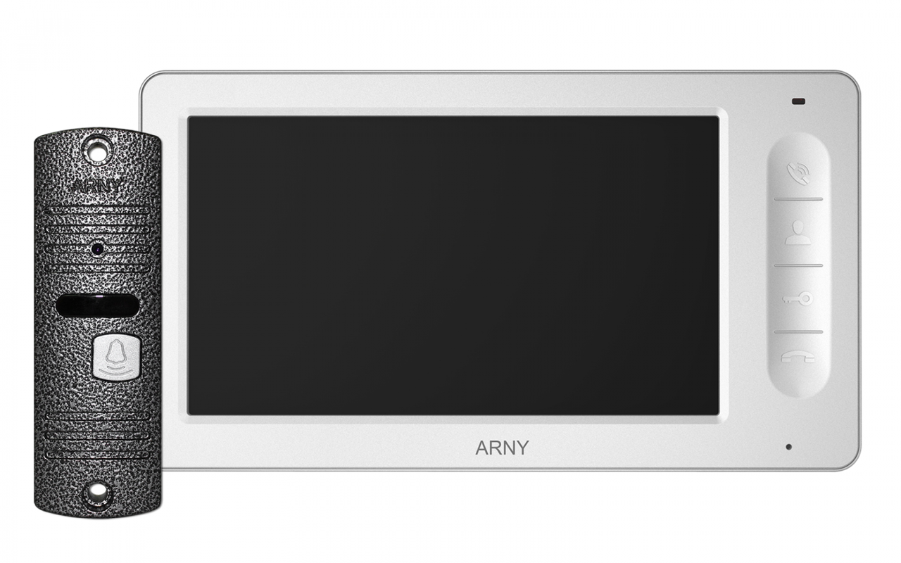 Комплект відеодомофону ARNY AVD-7005 White/Silver