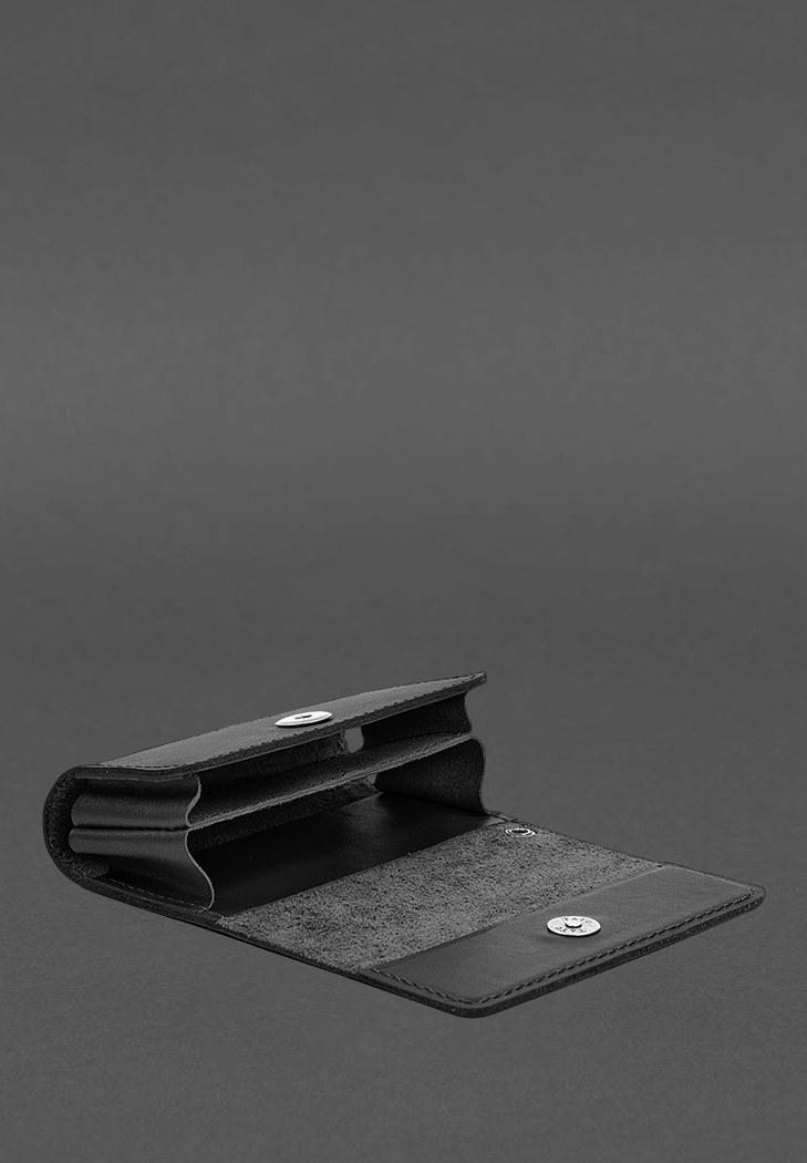 Кожаный футляр чехол для IQOS Черный BlankNote