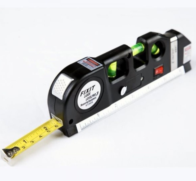 Лазерный уровень с рулеткой и линейкой 4 в 1 OPT-TOP Laser Level Pro 3 (1756374678)