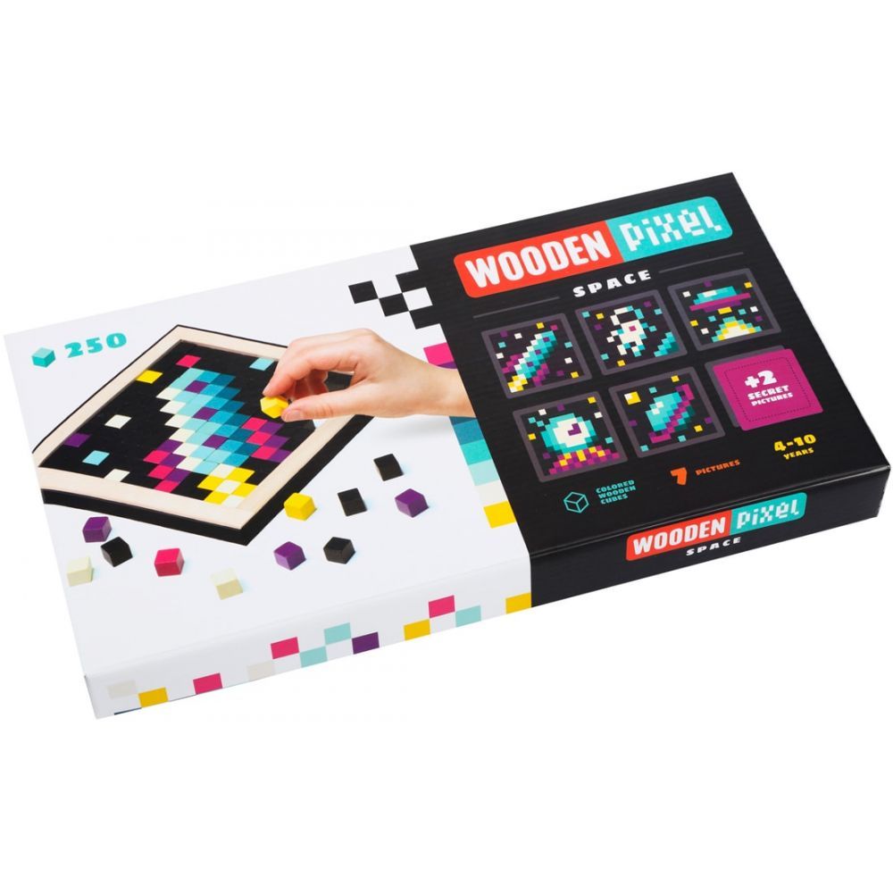 Деревенная мозаика Cubika Wooden pixel Космос (14873)