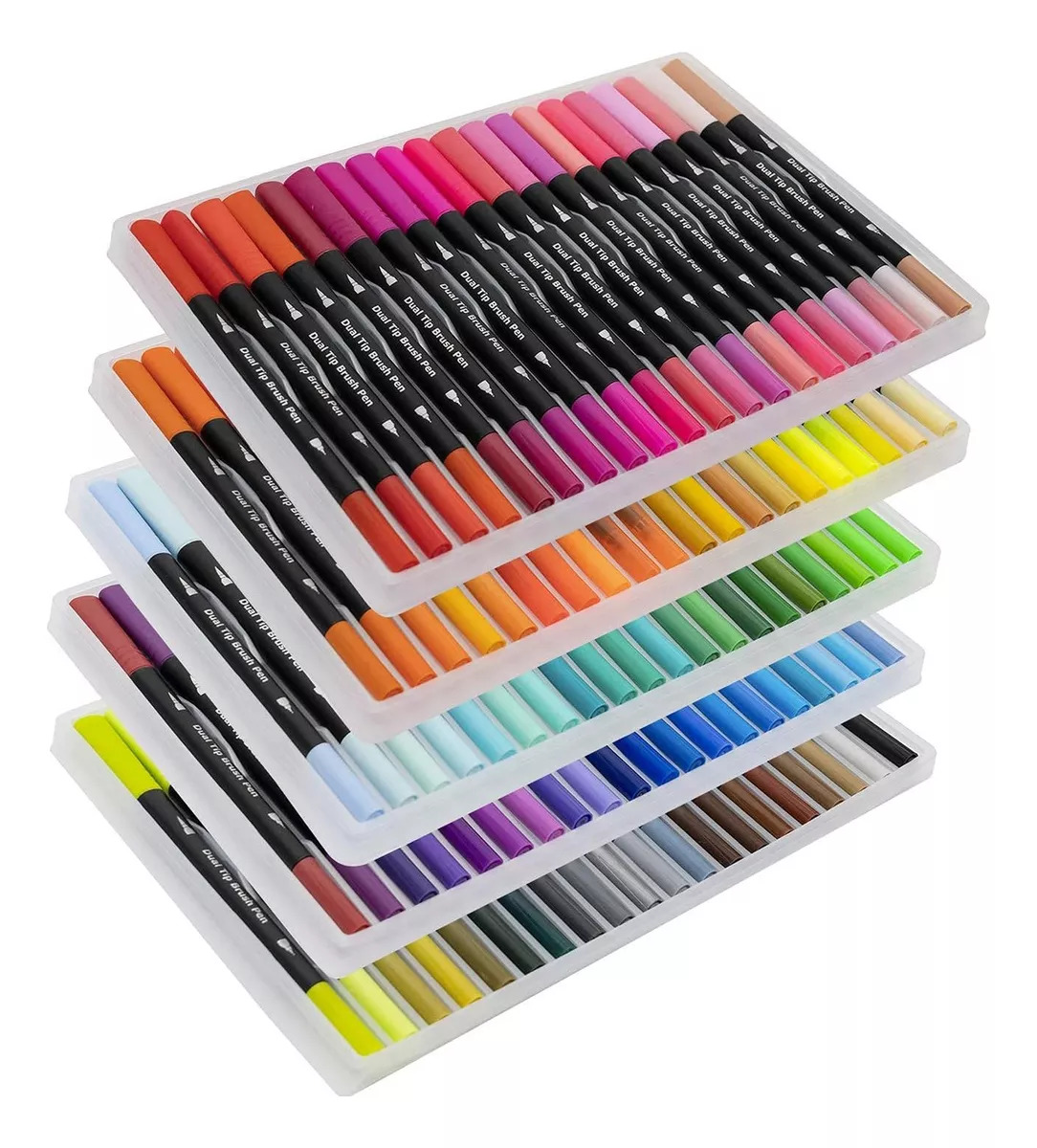 Премиум-набор двусторонних маркеров WORISON FineLiner Brush Markers Pens 100 цветов