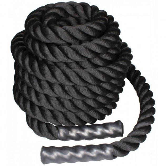 Канат LiveUP BATTLE ROPE BLACK черный 1.5X9м LS3676-9
