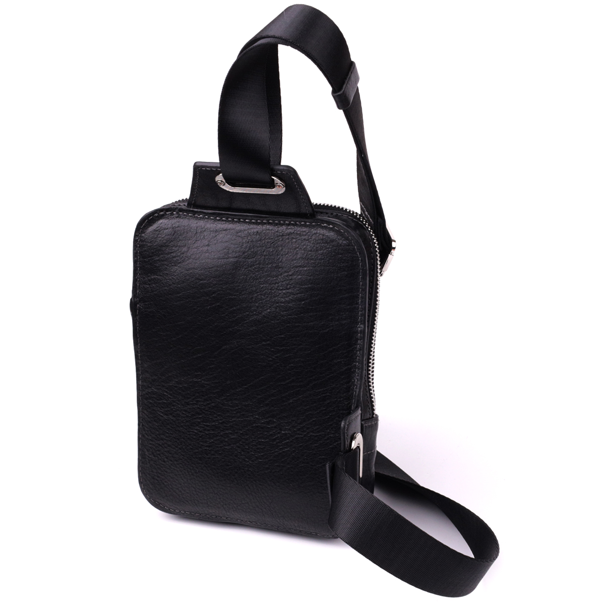 Сумка бананка Grande Pelle 22879 15,5х20,5х3,5 см Черный