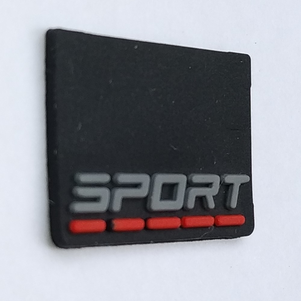 Гумова етикетка ПВХ "Sport" розмір 20*15 мм упаковка 100 шт (BR-09)