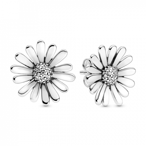 Срібні сережки-пусети No Brand Блискучі маргаритки 298812C01 (1341787990)