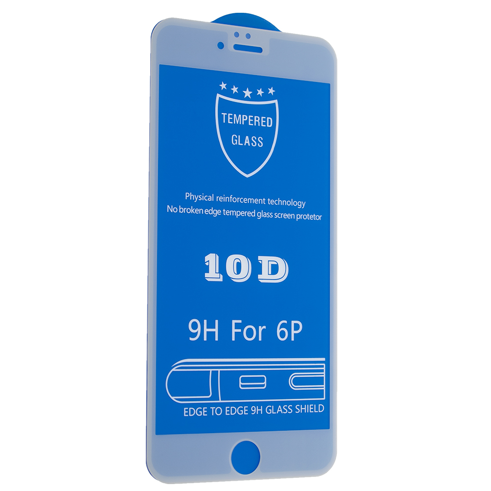 Защитное стекло 10D 9H для Apple iPhone 6 Plus/ iPhone 6S Plus White (00003635)