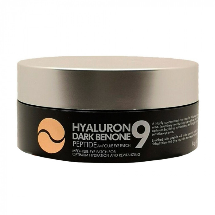 Гідрогелеві патчі під очі з пептидами Medi-Peel Hyaluron Dark Benone Peptide 9 Ampoule Eye Patch 60 шт (8809409343655)