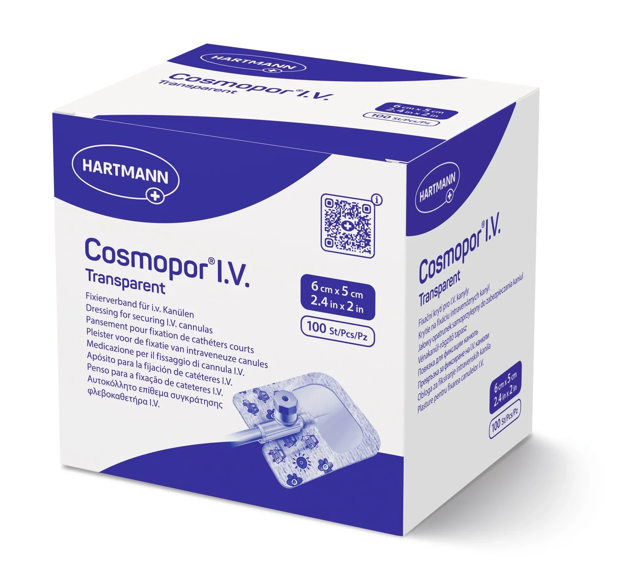 Повязка пленочная Paul Hartmann Cosmopor I.V. Transparent для фиксации внутривенных канюль 6х5 см 1шт