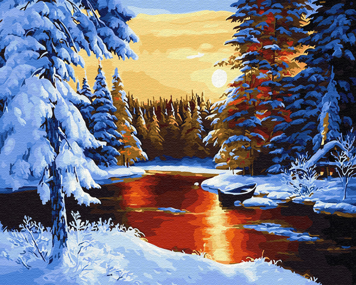Картина за номерами BrushMe "Казкова зима" 40х50 см GX29405