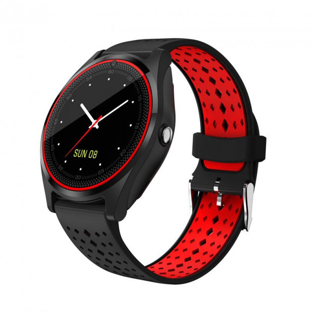 Смарт-часы Smart Watch V9 Черные с красным (14-SW-V9-05)