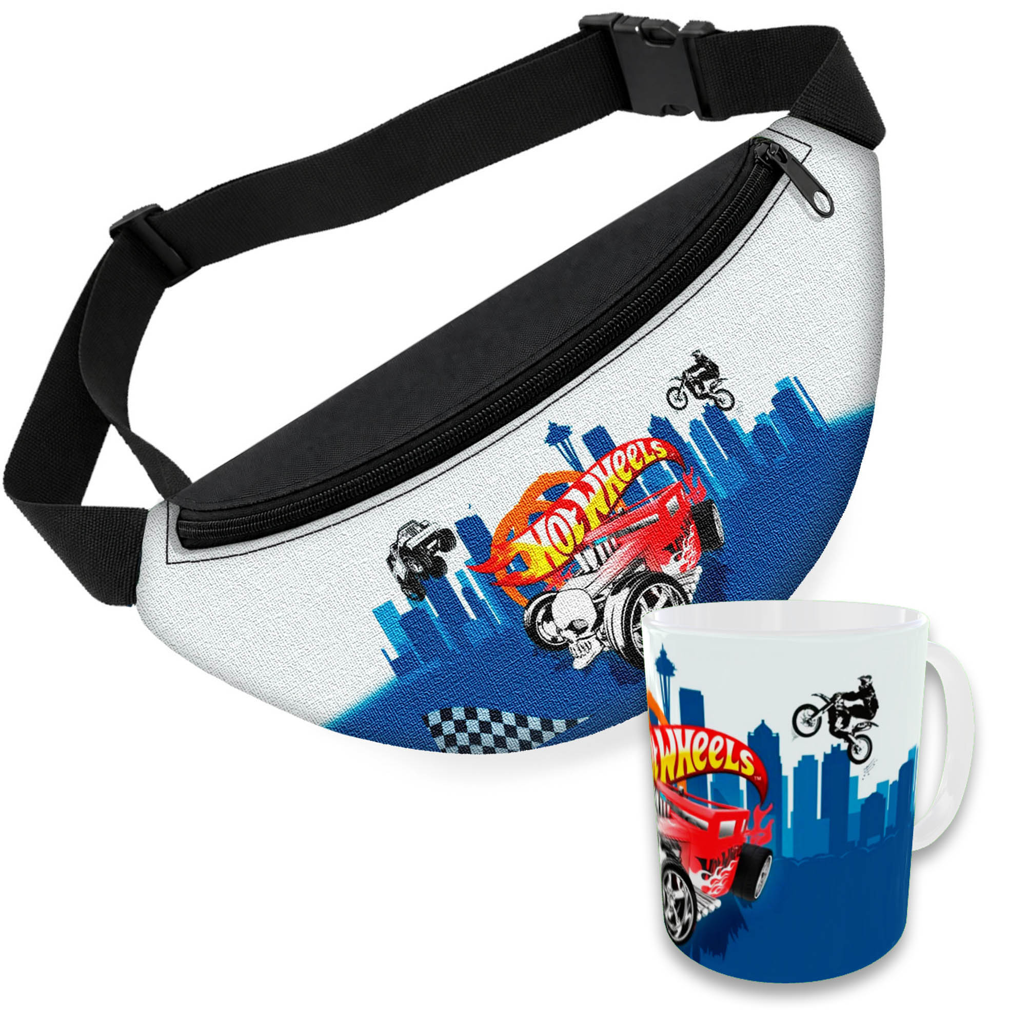 Дитяча сумка-бонанка з керамічною кружкою Hot Wheels, 32х15 см, 330 мл