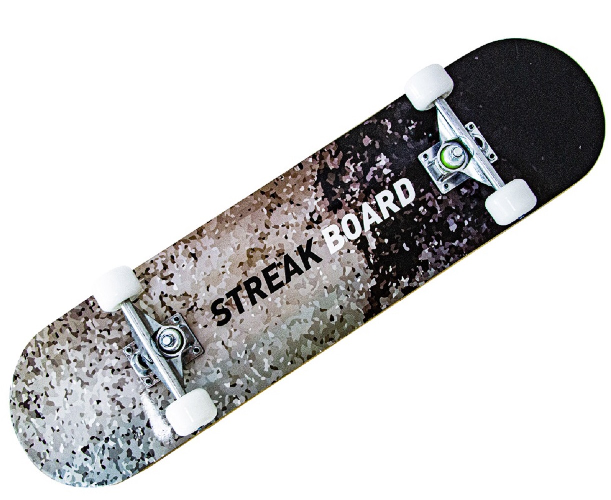 Скейтборд деревянный Sport Series StreakBoard 78 х 20 см Black and white (129436502)