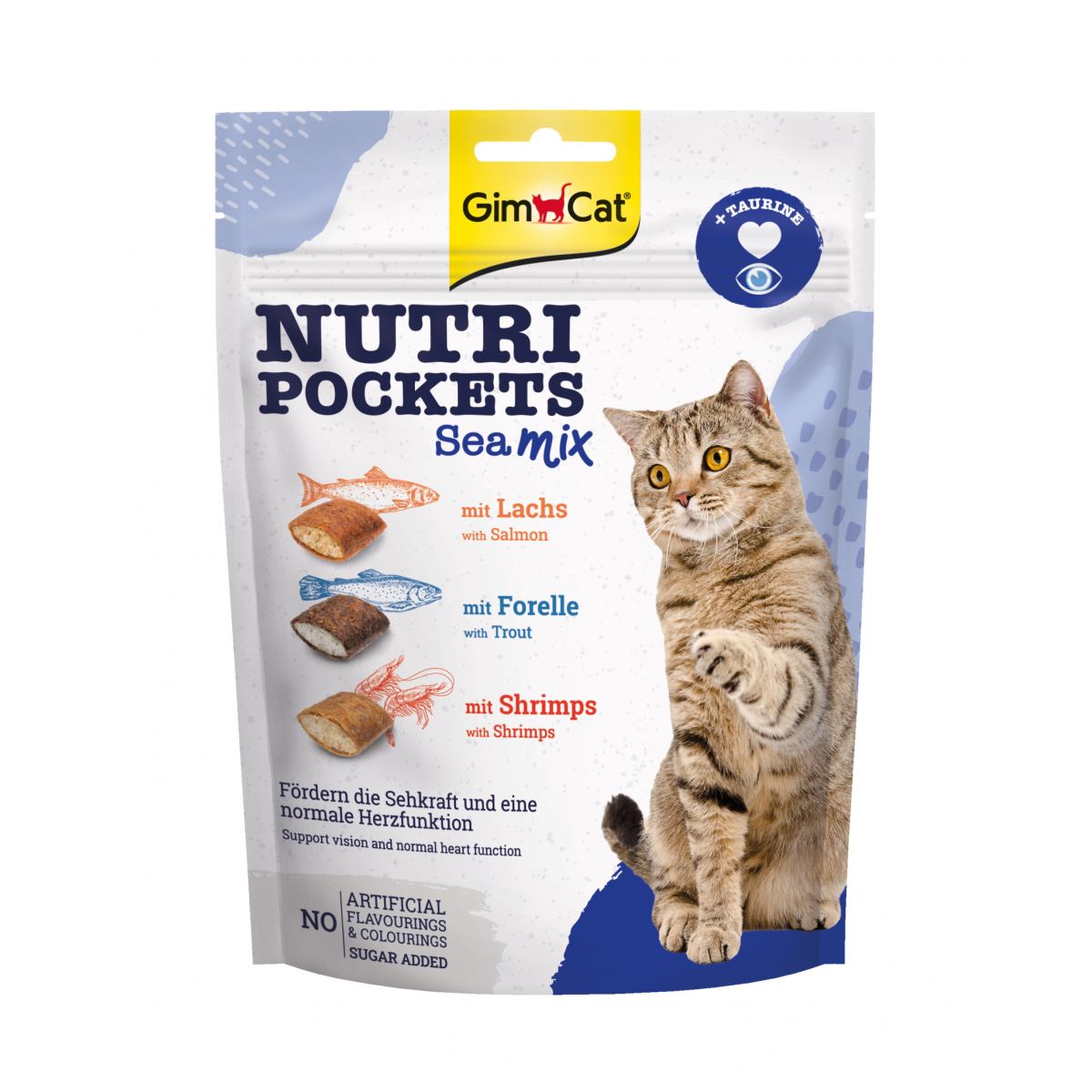 Лакомство для кошек GimCat Nutri Pockets Sea Mix, 150 г