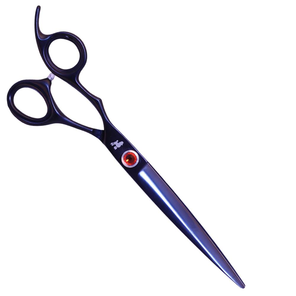 Ножницы грумерские для стрижки собак Dezynadog Ignis 7 Straight Lefty Scissor для левшей прямые 18 см Синий (860510)