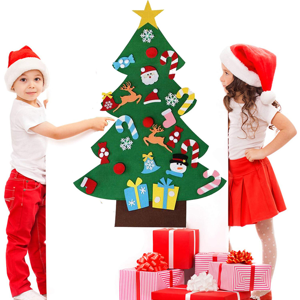 Детская новогодняя елочка с игрушками из фетра Christmas Tree Безопасная елка для детей