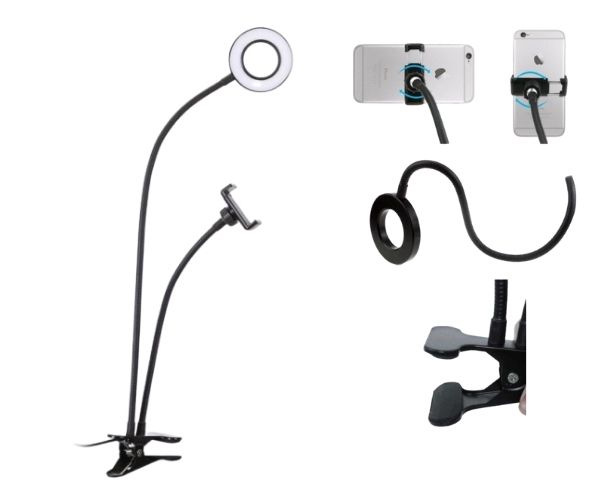 Кільцева LED-лампа 24 світлодіода для відео та фотозйомки з утримувачем для телефону XPRO LIVE LIGHT
