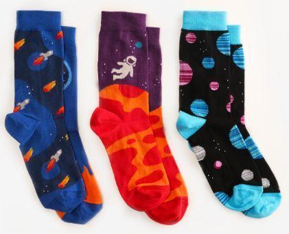 Носки детские Dodo Socks Space Oddity 2-3 года, набор 3 пары