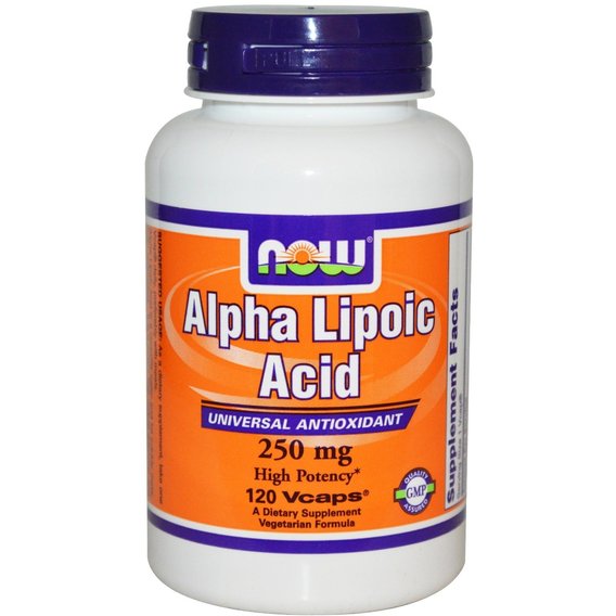 Альфа-липоевая кислота NOW Foods Alpha Lipoic Acid 250 mg 120 Veg Caps