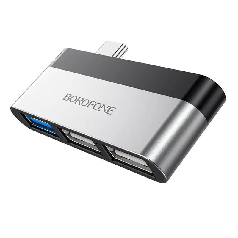 Розгалужувач Type-C на 3USB HUB BOROFONE DH1