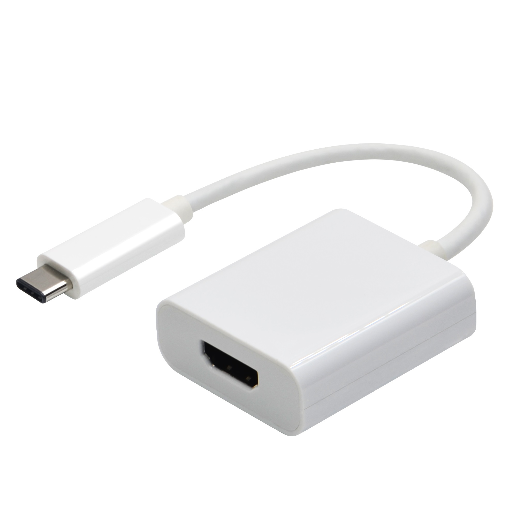 Перехідник моніторний Lucom USB Type-C-HDMI M/F (USB3.0) 0.1m 1080p білий (78.01.9000)