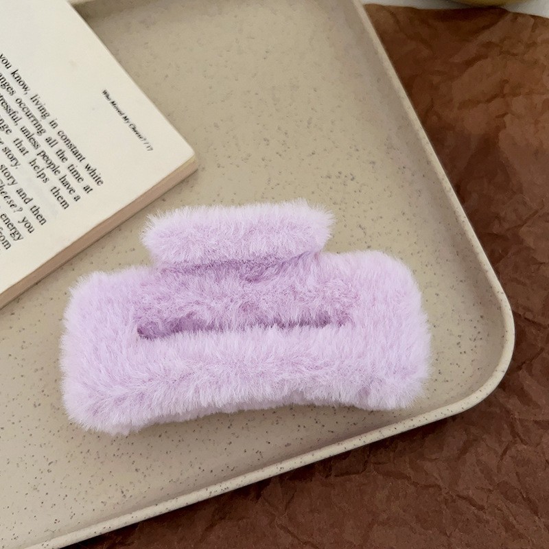 Крабик плюшевый для волос ANbeauty Квадрат Purple (AN0103275)