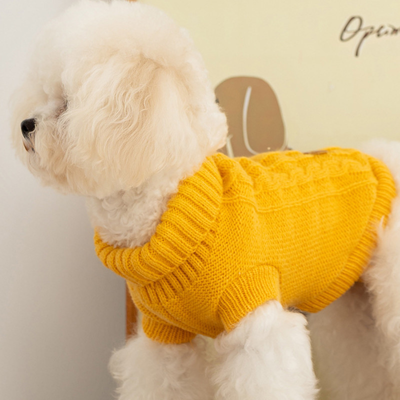 Свитер для собак и кошек Hippie dog 2410CGLK8029 Yellow S