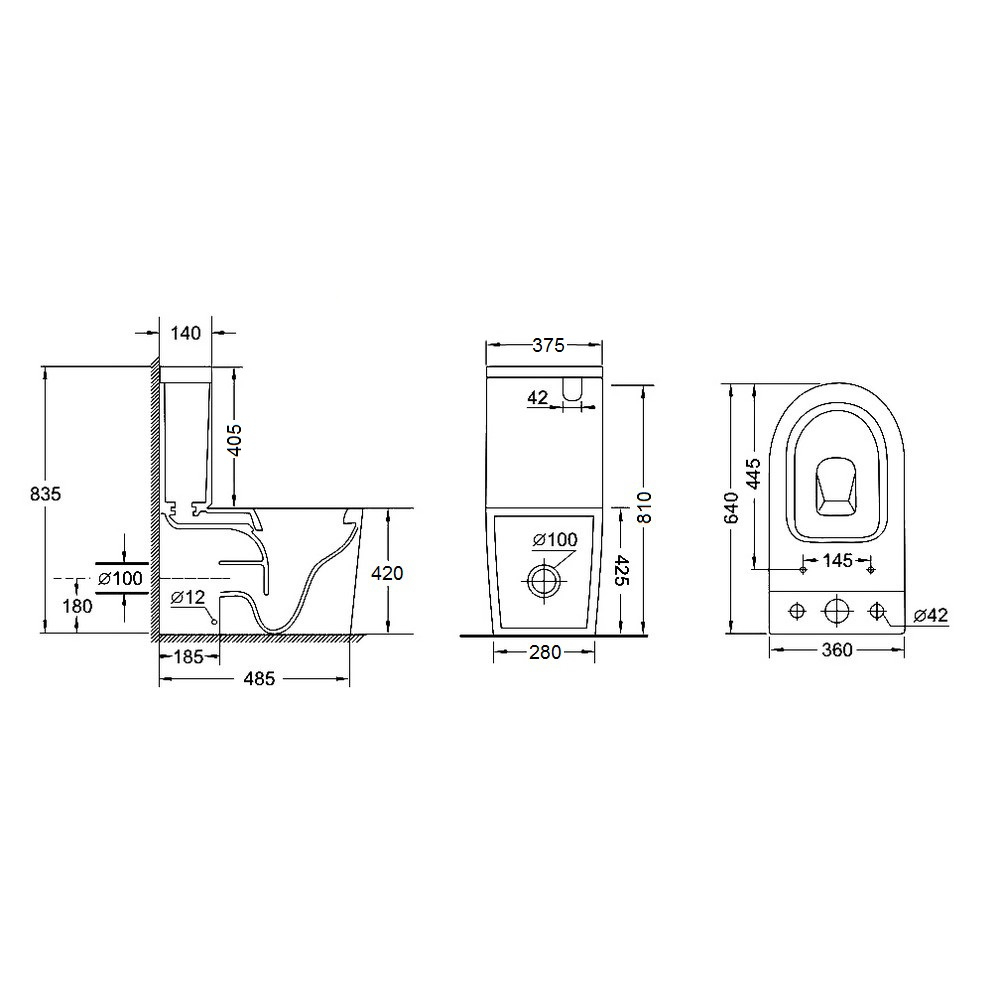 Унитаз-Компакт Qtap Stork Безободковый С Сидением Soft-Close Qt15222178W