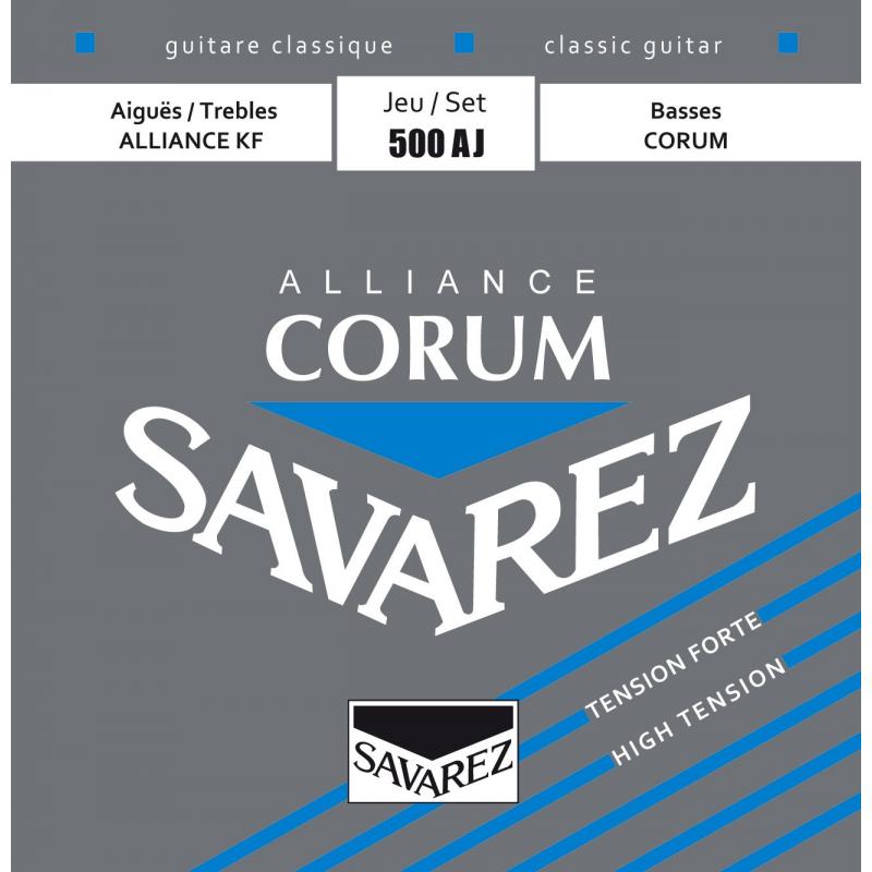 Струны для классической гитары Savarez 500AJ Corum Alliance Classical Guitar Strings High Tension