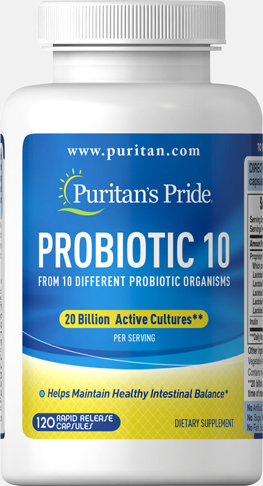 Пробиотик-10 Puritans Pride 120 капсул (32474)