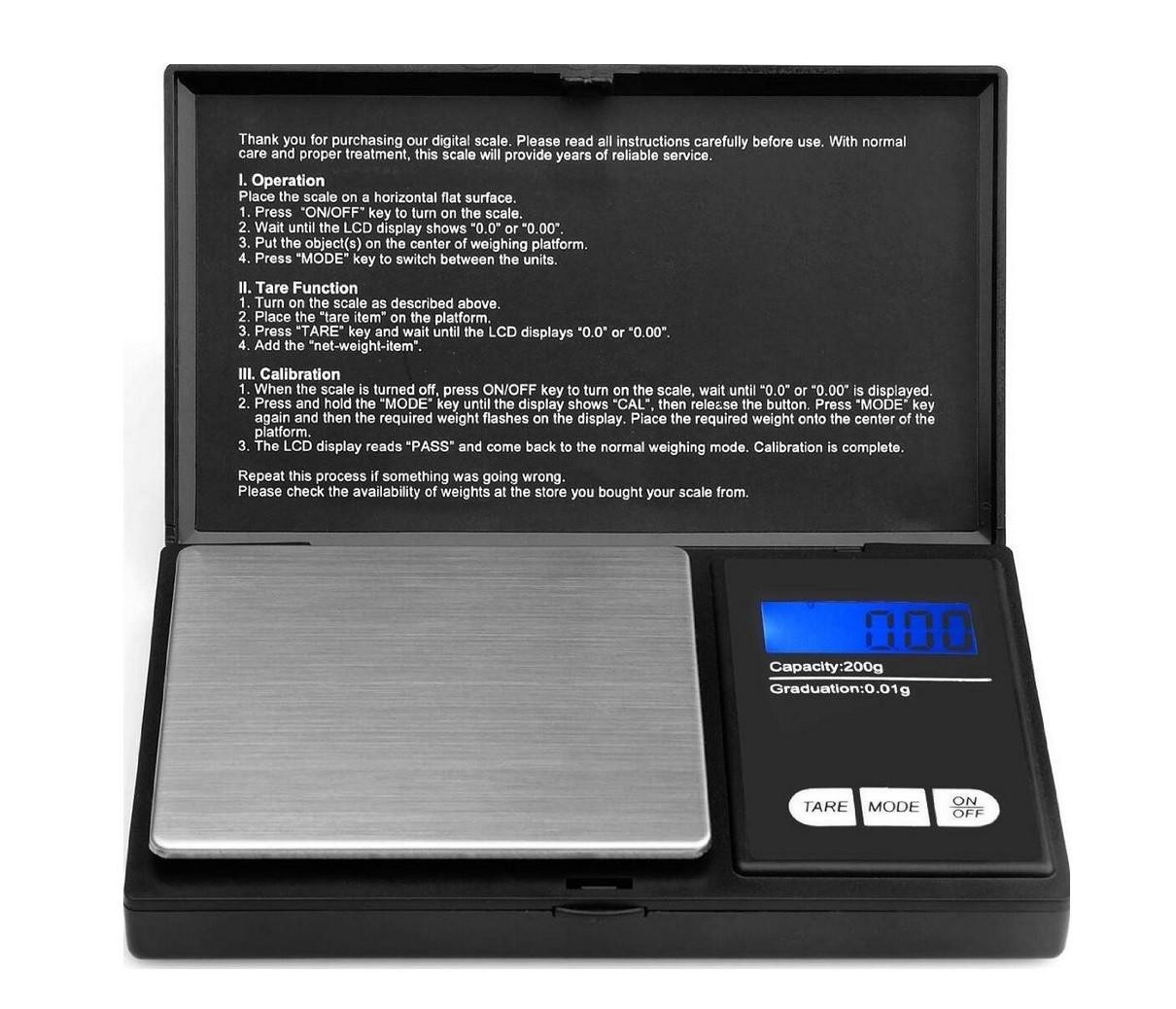 Весы портативные ювелирные Domotec MS-2020A 200г/0,01г