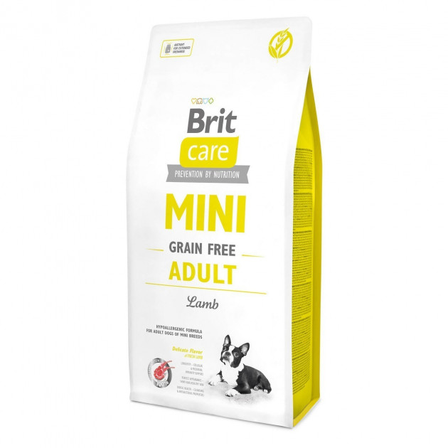 Сухий корм для дорослих собак мініатюрних порід Brit Care GF Mini Adult Lamb 7 кг