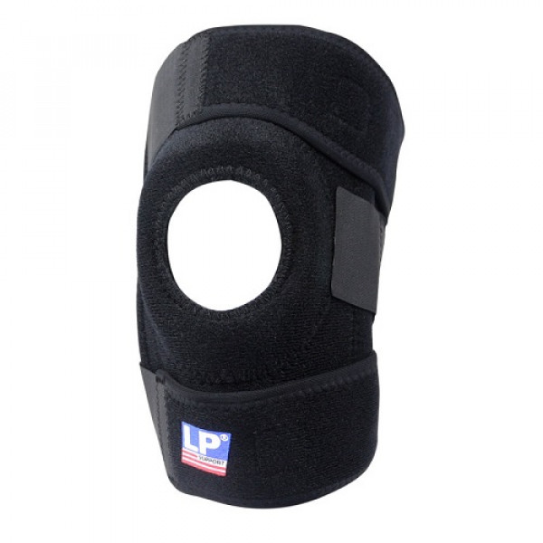 Бандаж для колінної чашки Knee support with stays YC 733 зі спіральними ребрами жорсткості Black (R0230)