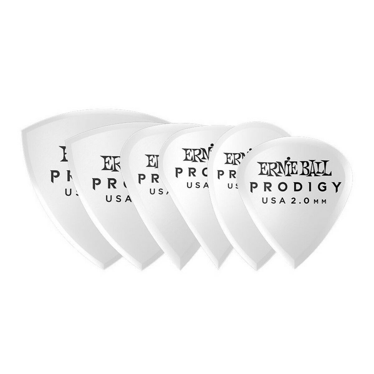 Медиаторы Ernie Ball 9343 White Multipack Prodigy Picks 6-Pack 2.0 mm (6 шт.)