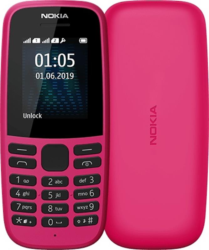 Nokia 105 2019 Single Sim Pink