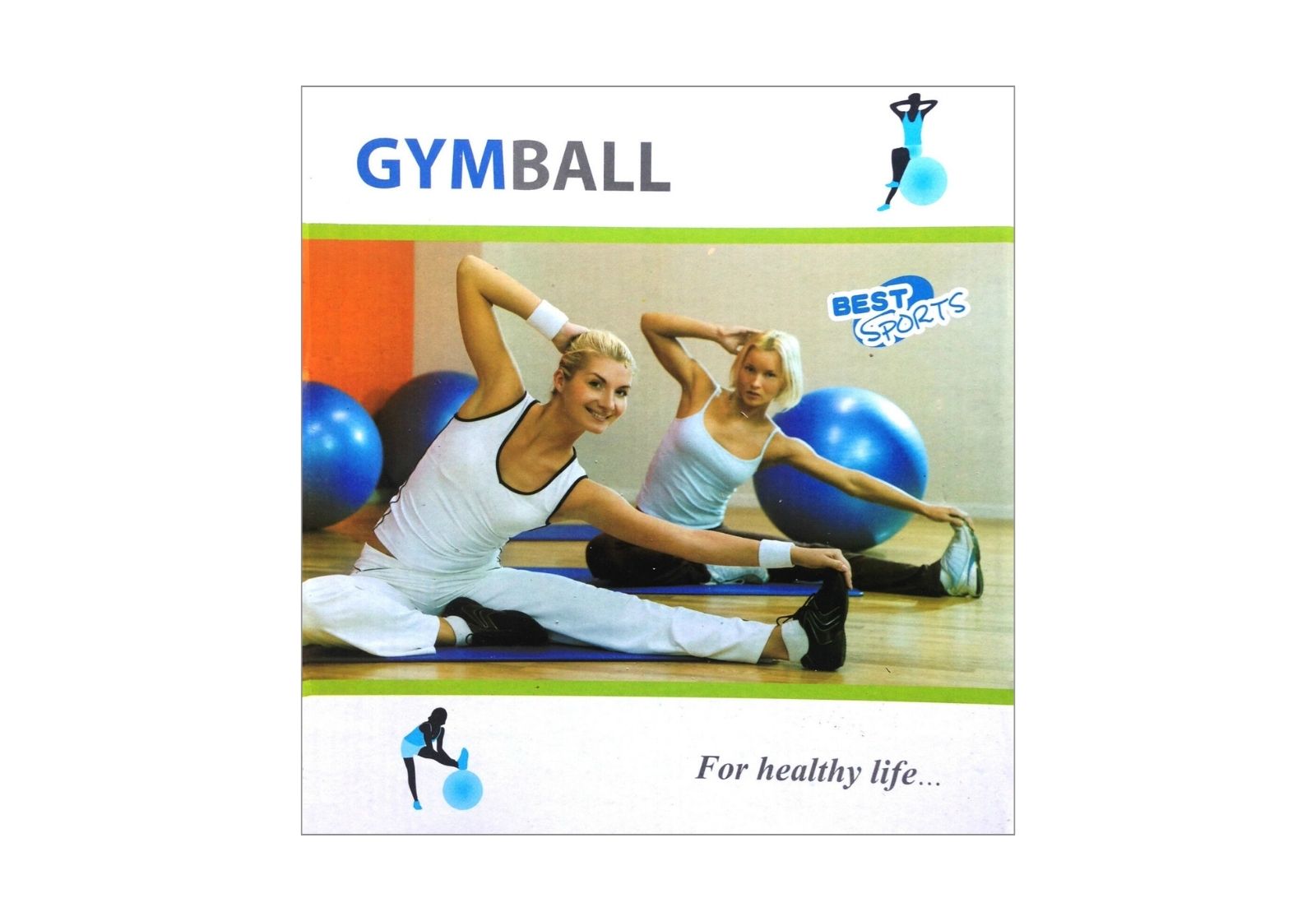 Фитбол мяч для фитнеса GymBall 65 см с насосом серый