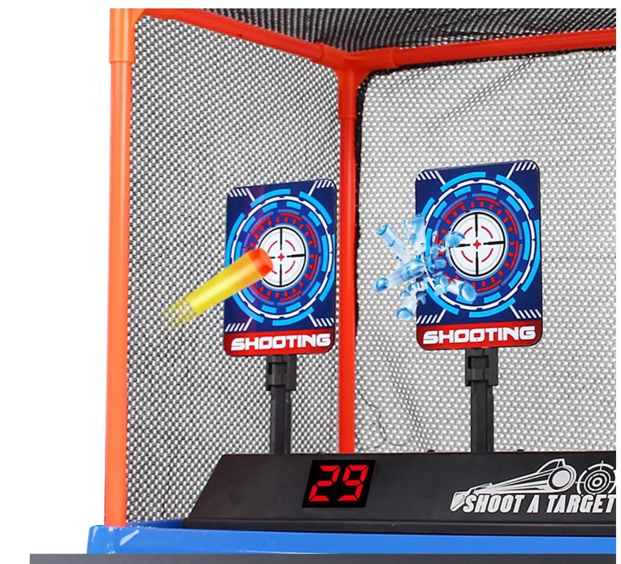 Игрушечная электронная мишень с сеткой Combuy на 3 цели 32х26 см Разноцветный (932)