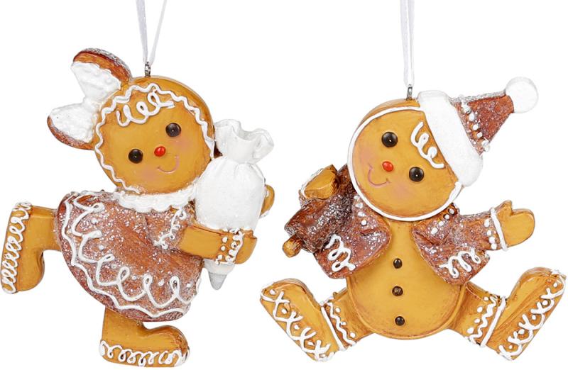 Фигурки декоративные Gingerbread man BonaDi Разноцветный 6 шт DP232282