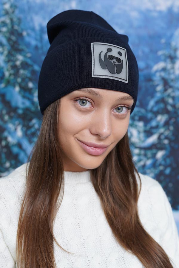 Шапка «Cool panda» (6034-1) Braxton джинсовый 56-59
