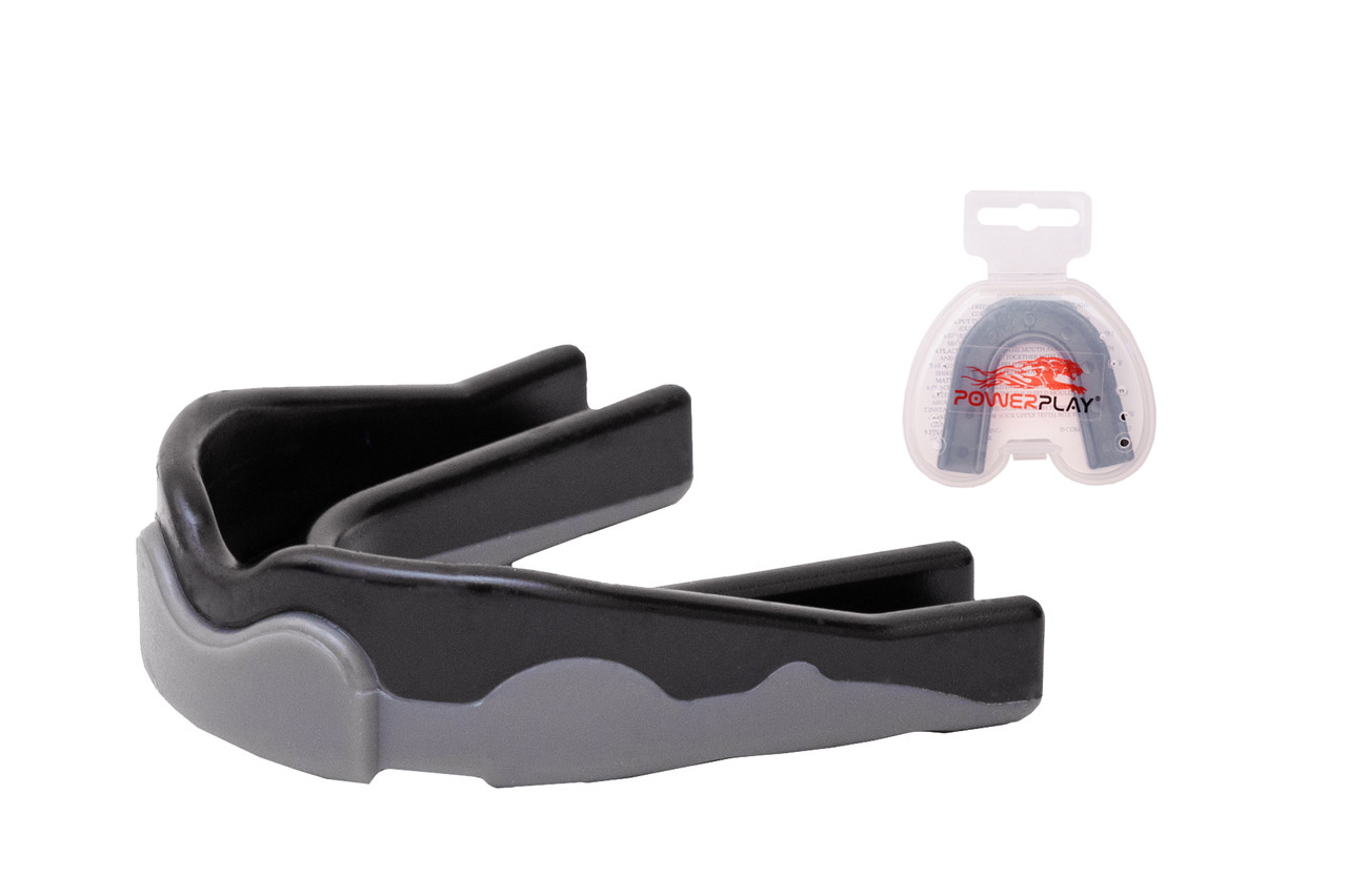 Капа боксерська PowerPlay 3303 SR Чорно-сіра (PP_3303_SR_Black/Grey)