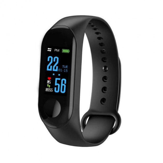 Фитнес браслет Akline Intelligence Health Bracelet M3 Fit цветной экран Черный (258624)