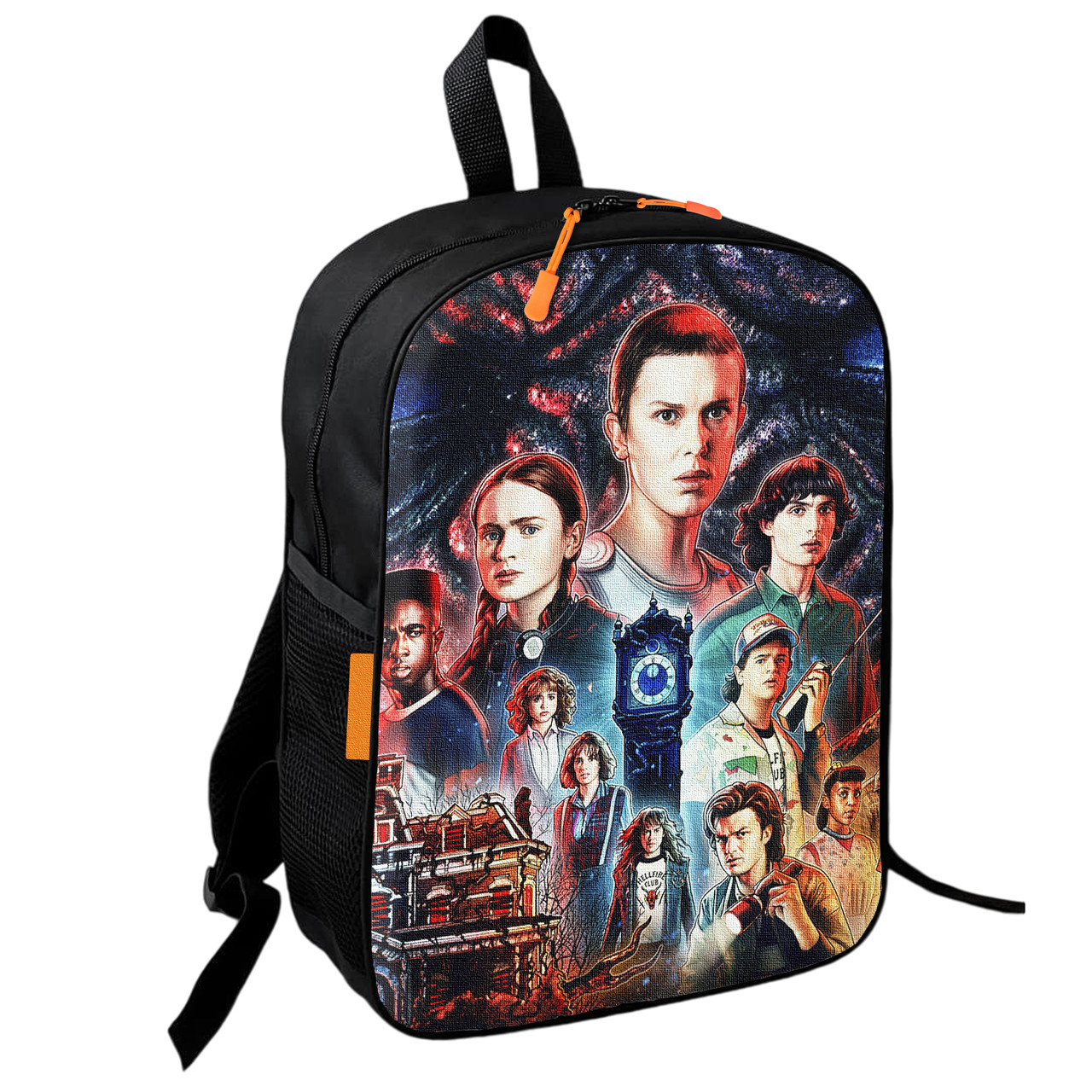 Дитячий шкільний рюкзак Stranger Things 36×27×13 см водостійкий з принтом