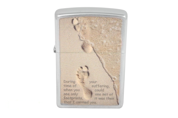 Запальничка Zippo 28180 Footprint in Sand Brushed Chrome