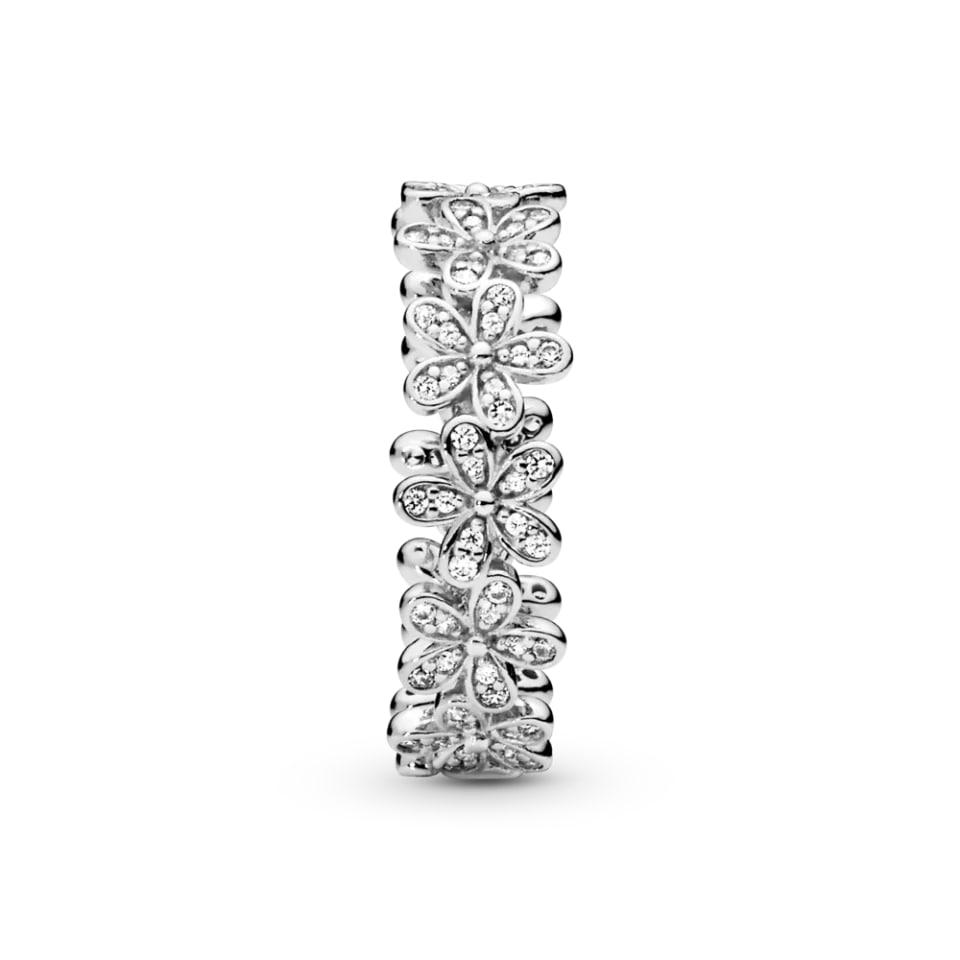 Кольцо No Brand Мерцающие ромашки 190934CZ 58 (2554208620)